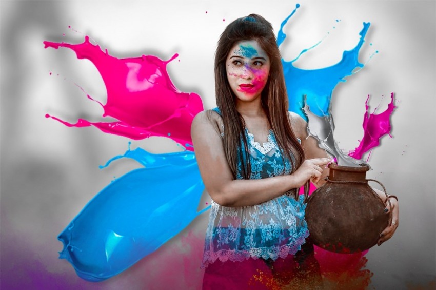 Cb Edit Holi Background With Girls Hd