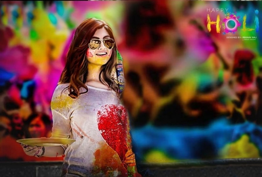 Cb Girl Holi Photo Editing Background