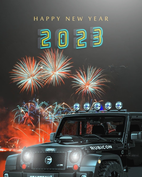 CB Photo Editing Car Background 2023 For Happy New Year