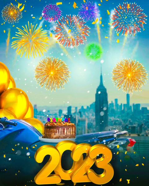 CB Photo Editing Firework Background 2023 For Happy New Year