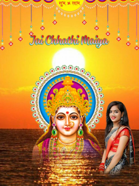 Chhath Puja Background HD for Photoshop   With Girls