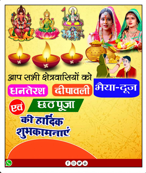 Chhath Puja Banner Photo Editing Background Free