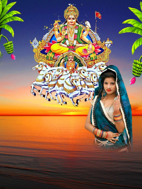 Chhath Puja Special Photo CB Editing Background With Girls
