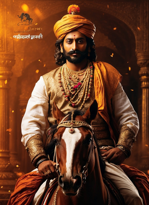 Chhatrapati Shivaji jayanti on horse poster Banner wallpaper hd images