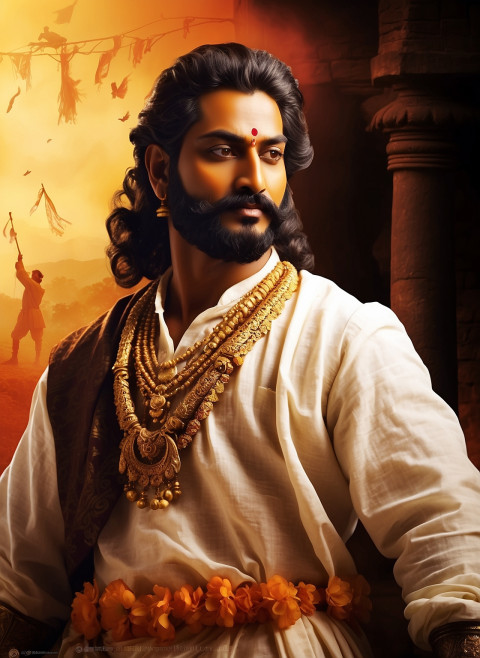 Chhatrapati Shivaji jayanti on running horse poster Banner wallpaper hd images free