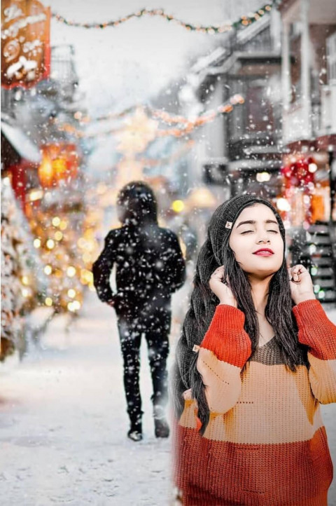 Christmas Background For Editing With Cb PicsArt Girl