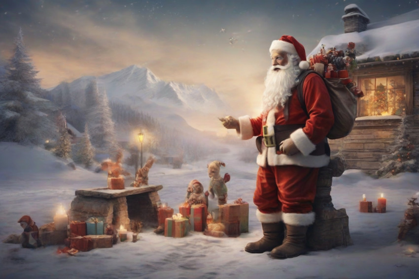 Christmas Background HD  Santa Claus Wallpapers Outdoor