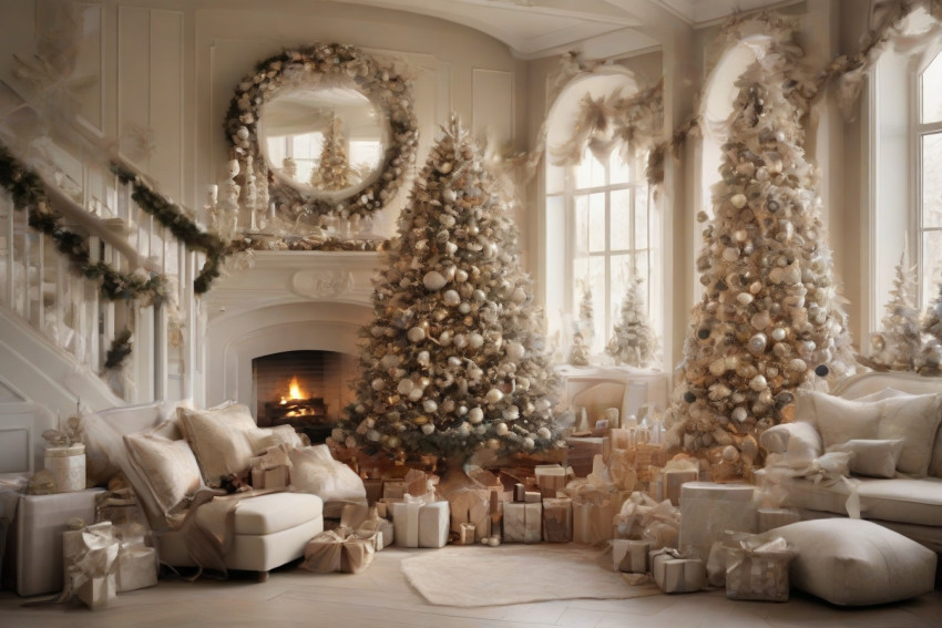 Christmas Decoration indoor in Home Wallpaper For Desktop