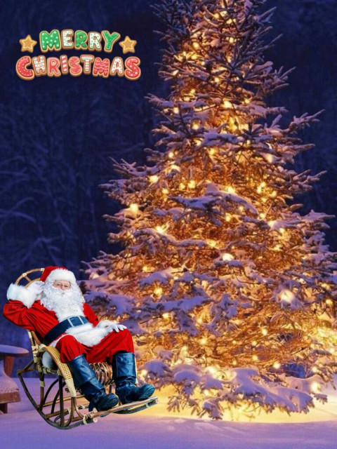 Christmas Editing Backgrounds Sitting Santa Claus Images HD