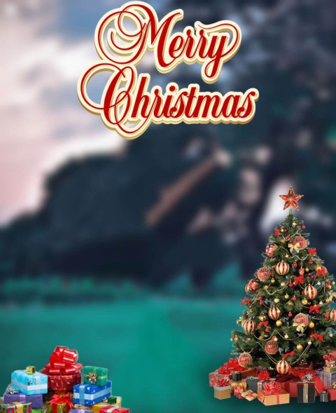 Christmas Festival Tree Wallpaper For Cb Editing Images