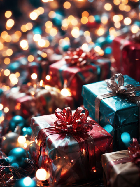 Christmas Gifts And Lights Pictures New Background CB Editing