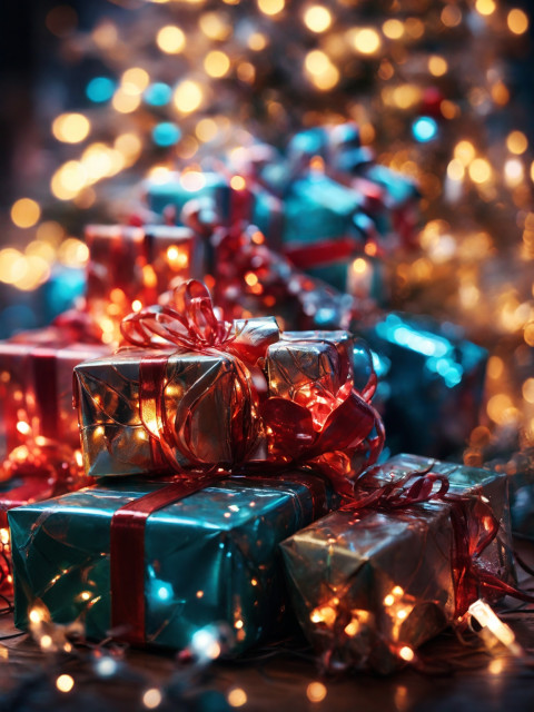 Christmas Gifts And Lights Pictures New Background CB Editing
