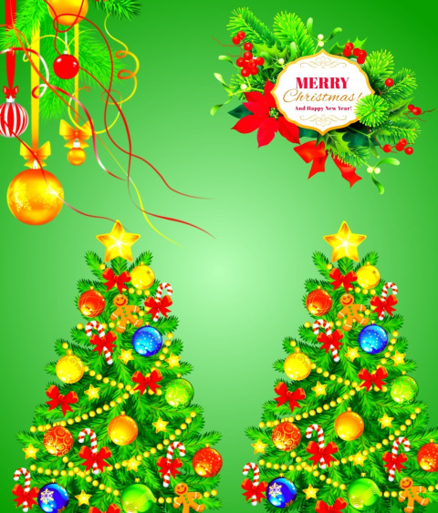 Christmas Green Tree Images Download For Photo Editing Background HD