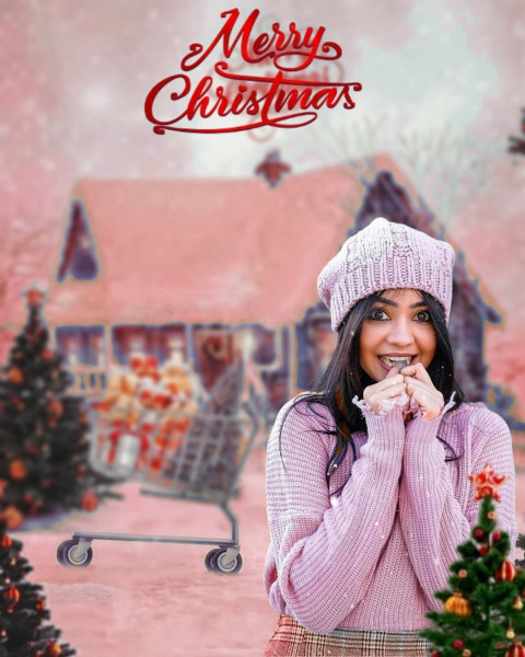 Christmas HD Editing Background With Girls