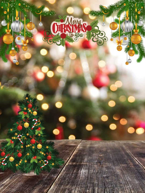 Cover Photo of Merry Christmas Tree Background