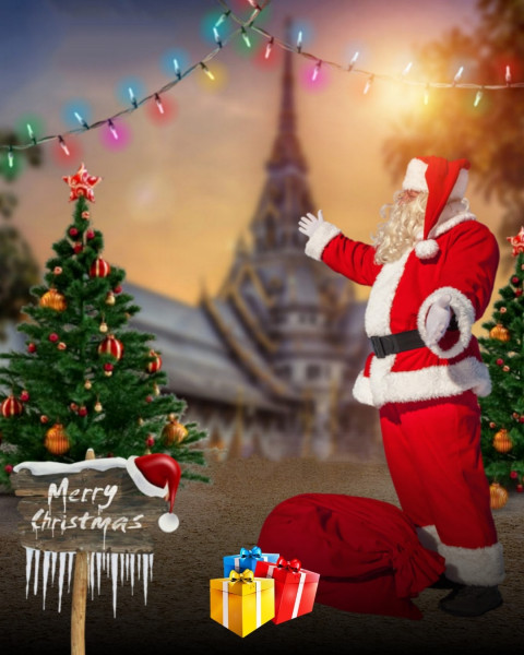 Christmas Santa Claus Hd Editing CB Background