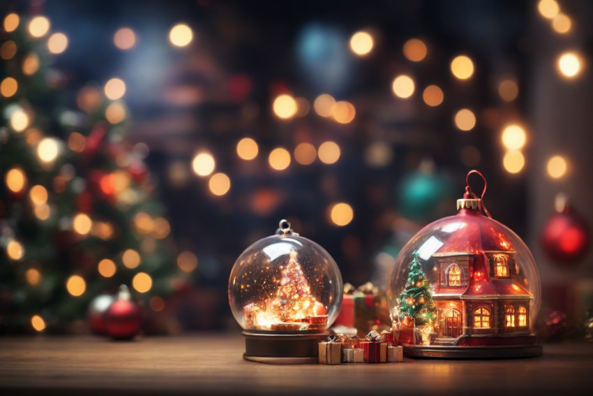 Christmas Tree Light Ball And Gift Images For Desktop Wallpapers