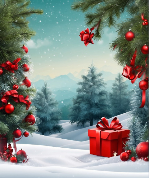 Christmas Tree Winter Wallpapers HD Free Edit Background