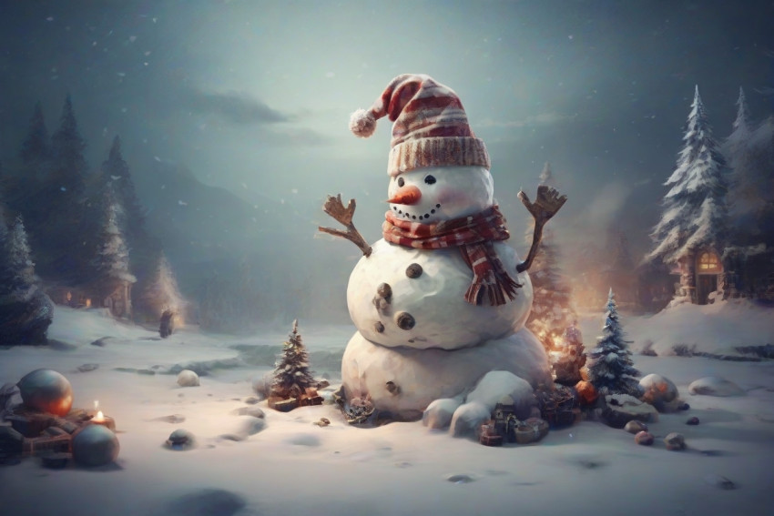 Christmas Wallpaper Snowman Wallpaper For Desktop