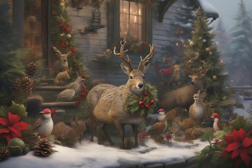 Christmas Wildlife Outdoors Nature Images HD Background New Free