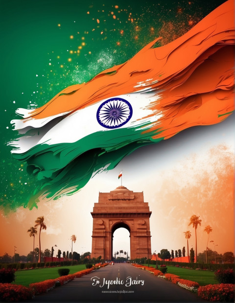 Colorful Ai Indian Flag Background Free Editing 26 January Images New
