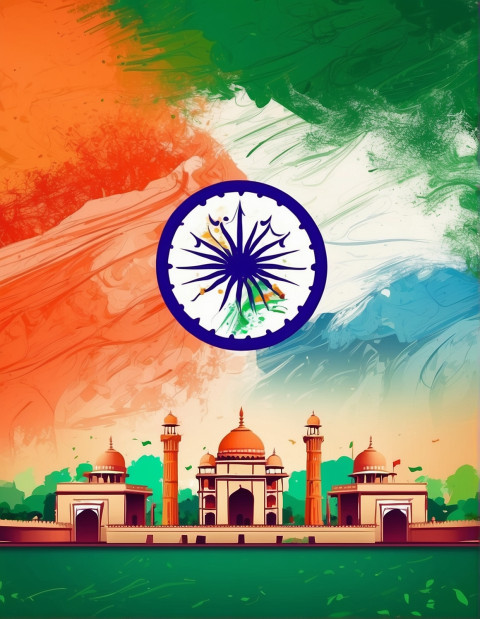 Colorful Ai Indian Flag Background Free Editing 26 January Images  Pic