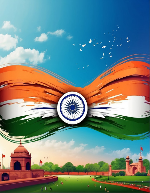 Colorful Flag Images Editing 26 January Background CB Photo