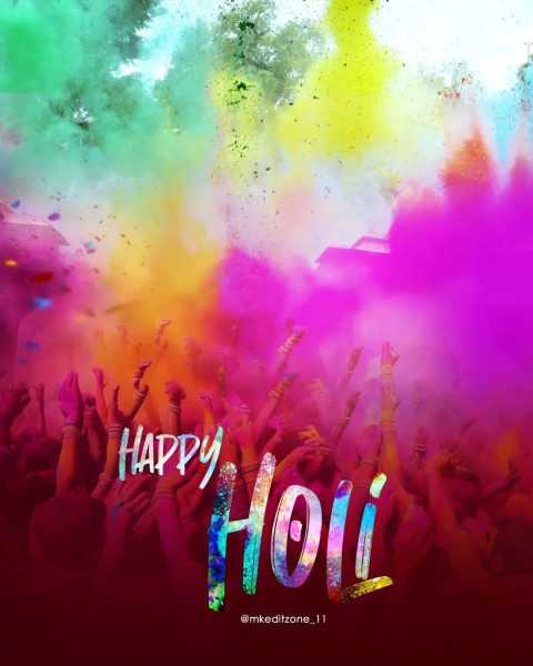 Colorful Holi Public Editing Free Background CB Images HD