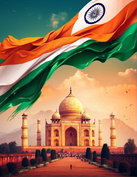 Colorful Indian Nation Tiranga Mobile Wallpaper Fee Editing 26 January Dp