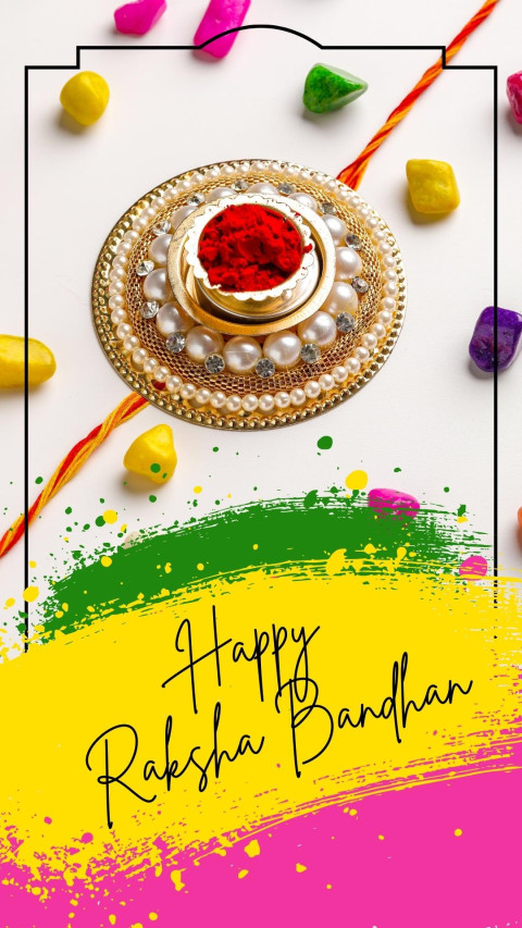 Colourful Raksha Bandhan Your Story image for free Download