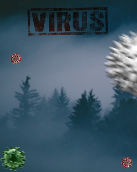 Corona Virus Viral Background for Editing