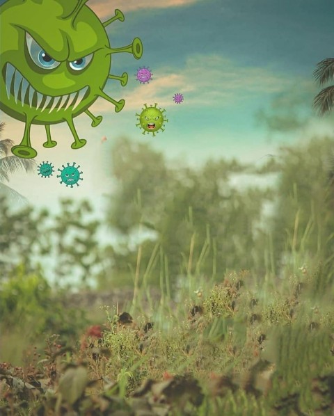 Corona Virus Viral Editing Background