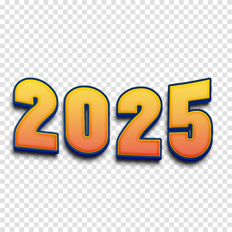 Creative Happy New Year 2025 Text Png Cb Edit