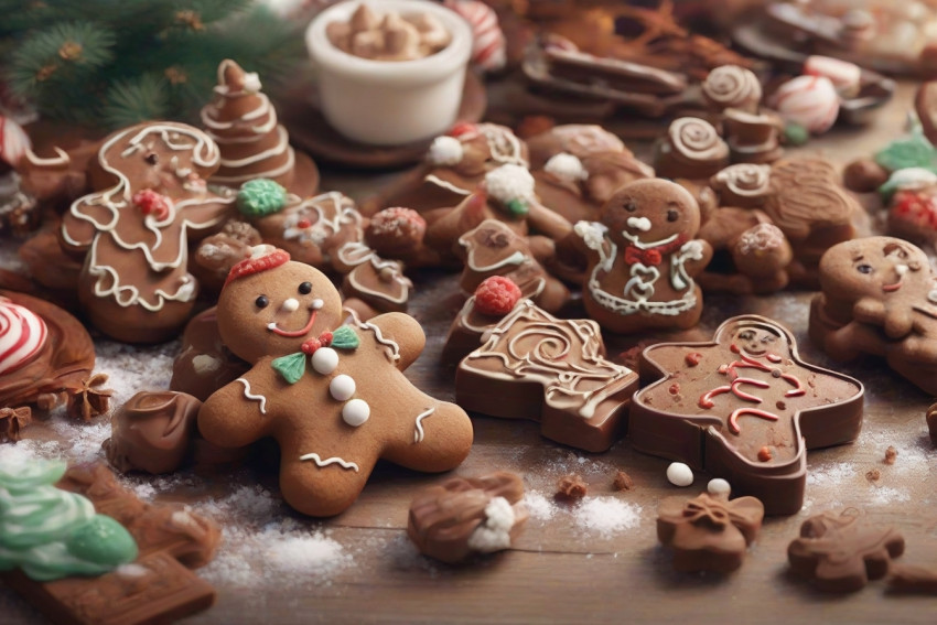 Cute Christmas Chocolates Images HD For Desktop Wallpaper