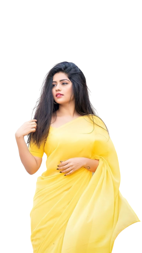 Cute Deshi Girl PNgs In Saree Free Clipart Photo