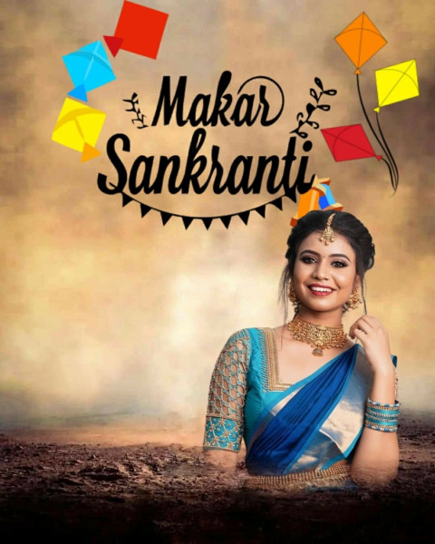 Cute Girls HD Download Makar Sankranti CB Background