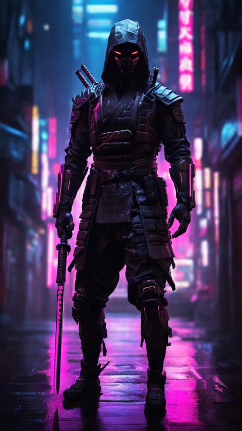 Cyberpunk warrior a modernday Wallpaper For Mobile Screen