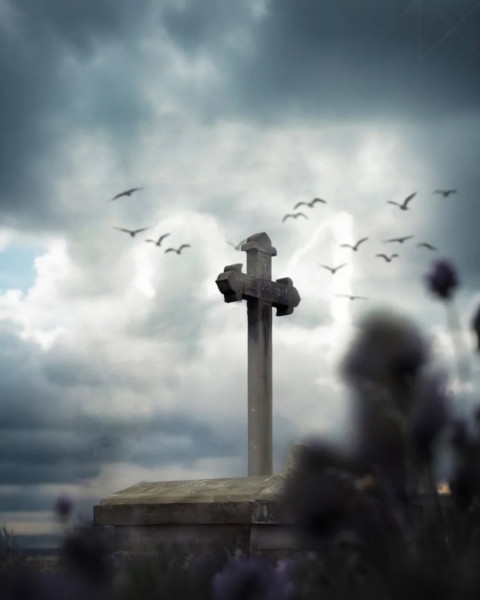 Dark Cross Night Sky Background For Cb Edit Stock