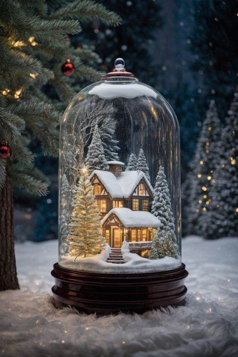 Dazzling image of A Modern Christmas House Wallpaper Images