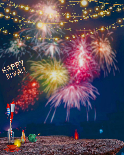 Diwali Firework Background HD For Photoshop Editing Images Free