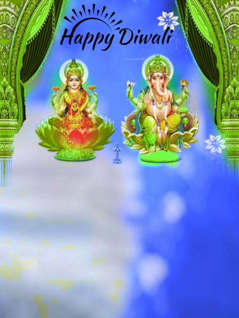Diwali Ganesh Laxmi Puja Editing Background Full HD