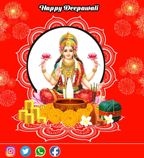 Diwali Graffic Design Photo For WhatsApp DP Status