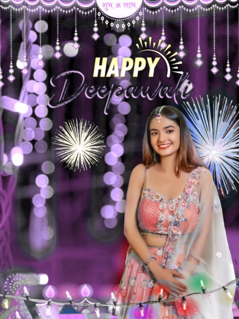 Diwali HD Backgrounds With Girl For PicsArt Editing