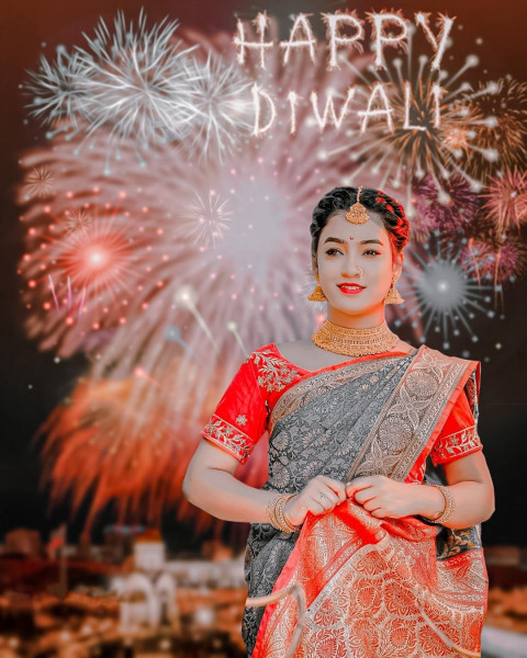 Diwali HD Editing Background With Girls Images Free Download