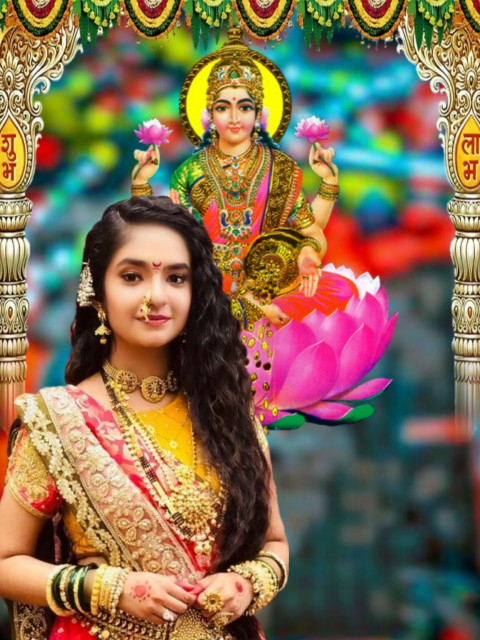 Diwali Lakshmi Puja CB Editing Background With Girl