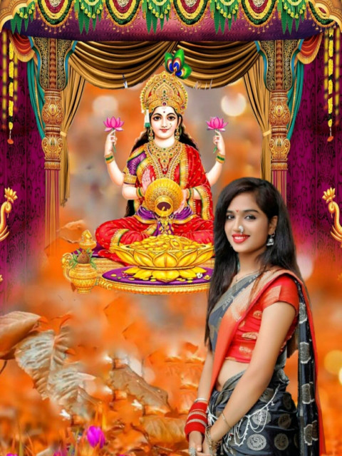 Diwali Maa Laxmi Photo CB Editing Background With Girls