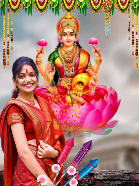 Diwali Mata Lakshmi Cb Girls Editing Background