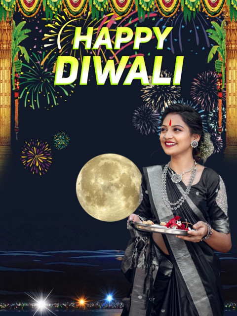 Dowali Special Moon CB BackgroundWith Puja Cute Girls