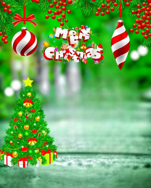 Download Blur Green Background HD For Merry Christmas Images New