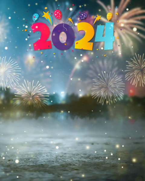 Download Free Happy New Year 2024 CB Editing Background 4k